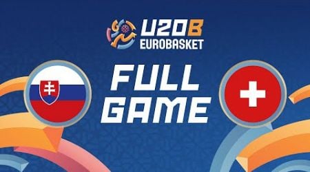 Group Phase | Slovakia v Switzerland | Full Basketball Game | FIBA U20 EuroBasket 2024 Division B