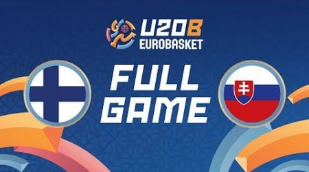 Group Phase | Finland v Slovakia | Full Basketball Game | FIBA U20 EuroBasket 2024 Division B