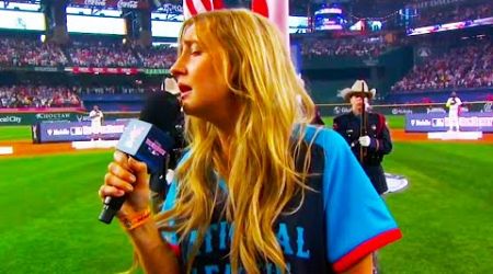 Ingrid Andress National Anthem FAIL at 2024 MLB Home Run Derby Highlights (What Were They Thinking?)