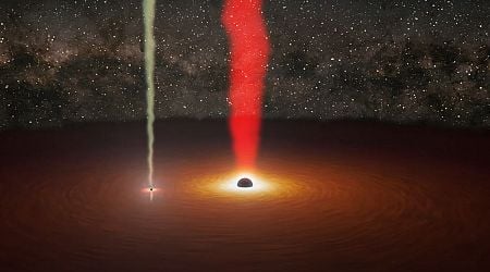 At the heart of this distant galaxy lies not 1, but 2 jet-blasting black holes