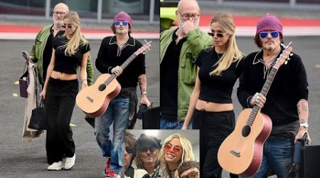Johnny Depp Seen Looking Cozy With Stunning Blonde Yulia While Travelling Out Of London Heliport