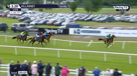 Dramatic moment as hot favourite runs off track with win at his mercy in Killarney