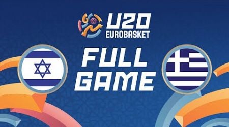Round of 16 | Israel v Greece | Full Basketball Game | FIBA U20 EuroBasket 2024