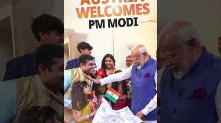 PM Modi receives warm welcome, greets Indian diaspora | Modi in Austria | #shorts
