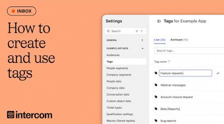 How to create and use tags