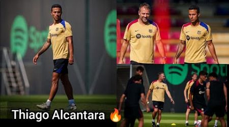 Thiago Alcantara first Barcelona training with Hansi Flick!!! Welcome to Barcelona...