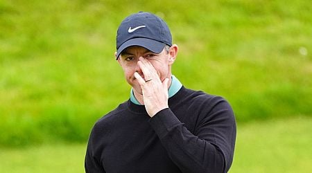 Bunker trouble for Rory McIlroy as he double bogeys iconic hole at Royal Troon 