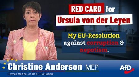 RED CARD for Ursula von der Leyen - My EU-Resolution against corruption &amp; nepotism.