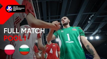 Full Match | Poland vs. Bulgaria - CEV U18 Volleyball European Championship 2024 | Men