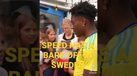 SPEED HAS A BARK OFF WITH A KID IN SWEDEN #speed #messi #ronaldo #fyp #euros