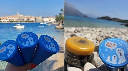 Eco-bin ashtrays help keep Croatian island beaches clean