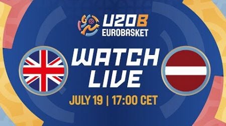 LIVE - Great Britain v Latvia | FIBA U20 EuroBasket 2024 Division B | Class. Games 9-16