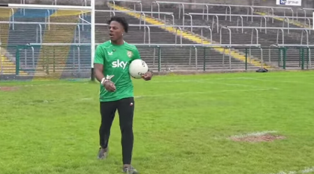 Popular streamer IShowSpeed tries his hand at GAA during visit to Ireland
