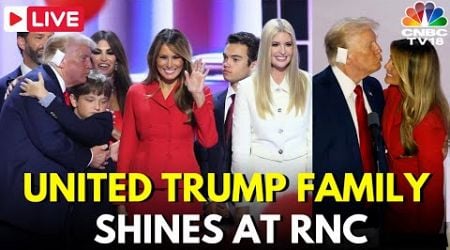 Trump News LIVE:Trump Ends Longest Speech in Convention History with Kiss From Melania | RNC | N18G