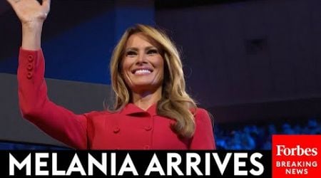 BREAKING NEWS: Melania Trump Gets Standing Ovation As She Arrives At The RNC