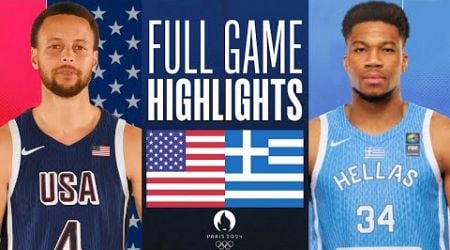 USA vs GREECE EXHIBITION FULL GAME HIGHLIGHTS | 2024 Paris Olympic Games Highlights Today 2K24