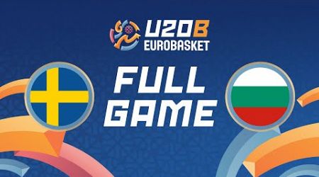 Class. Games 9-16 | Sweden v Bulgaria | Full Basketball Game | FIBA U20 EuroBasket 2024 Division B