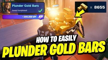 How to EASILY Plunder Gold Bars (FASTEST WAY) - Fortnite X Pirates Quests
