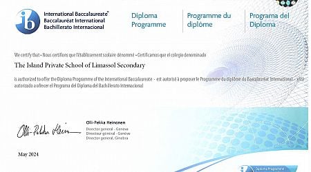 Island Private School offers IB programmes, first in Limassol