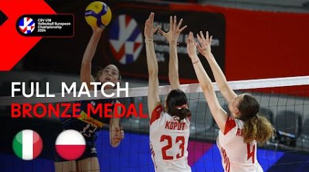 Full Match | Italy vs. Poland - CEV U18 Volleyball European Championship 2024 | Bronze Medal W