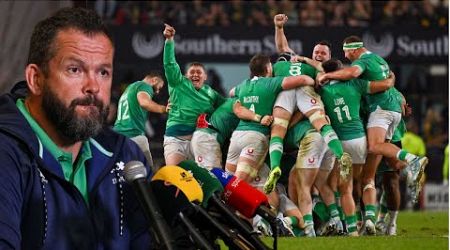 Andy Farrell opens up about Ireland&#39;s epic win vs Springboks | Ireland Press Conference