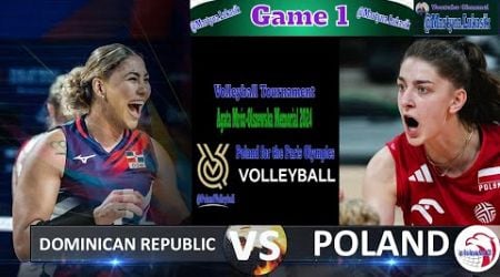 Poland vs Dominican Republic in Paris Pre-Olympic Tournament - Game 1