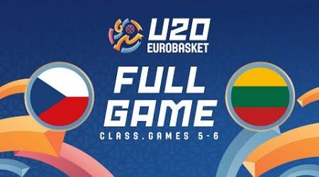Class. Game 5-6 | Czechia v Lithuania | Full Basketball Game | FIBA U20 EuroBasket 2024