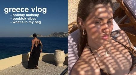 GREECE VLOG - holiday makeup, whats in my flight bag + booktok energy | JAMIE GENEVIEVE