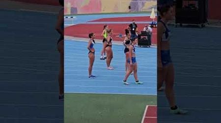Women&#39;s 100m hurdles start. Cyprus Nicosia.