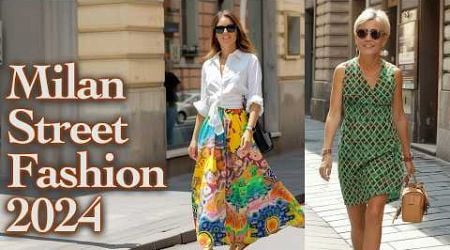 Italian Street Fashion Summer 2024. Vibrant Summer Outfits from Milan. Italian Fashion VLOG