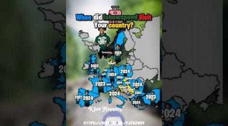 When did Ishowspeed visit your country #ishowspeed #europe #mapper #mapping #norway #travel