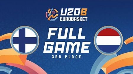 3RD PLACE GAME | Finland v Netherlands | Full Basketball Game | FIBA U20 EuroBasket 2024 Division B