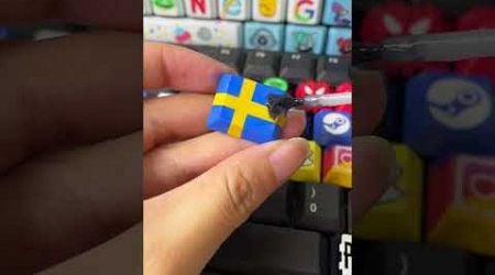 Drawing Sweden on the keyboard #shorts #diy #art #keyboard #tiktok #trending #fyp #sweden #country