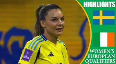 Sweden vs Ireland Republic || HIGHLIGHTS || Women&#39;s Euro 2025 Qualifiers
