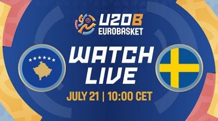 Class. Game 15-16 | Kosovo v Sweden | Full Basketball Game | FIBA U20 EuroBasket Division B 2024