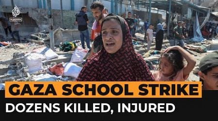 At least 23 killed in latest Israeli attack on Gaza school | AJ #Shorts