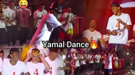 Lamine Yamal DANCE party in Spain trophy parade with Barcelona Gavi,Nico in crazy dance celebrations