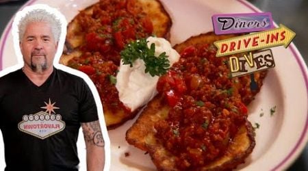 Guy Fieri Eats Authentic Polish Potato Pancakes | Diners, Drive-Ins and Dives | Food Network