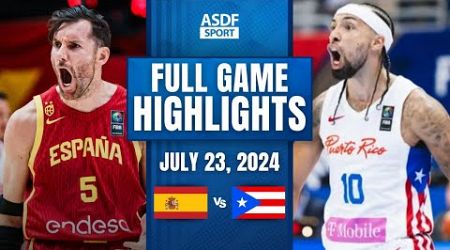 SPAIN vs PUERTO RICO Full Game Highlights July 23, 2024 (Friendly International Games)