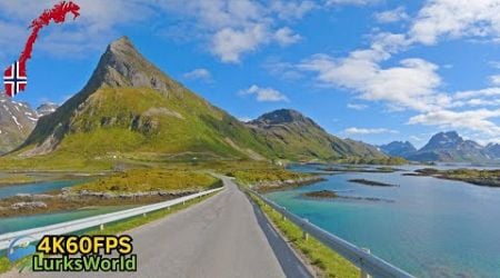 3 Hour Scenic Lofoten Islands Road trip in 4K60 - Driving in Norway