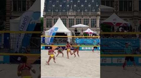 Great team work. #beachvolleyball #beach #girls #leuven #belgium #summer #summervibes