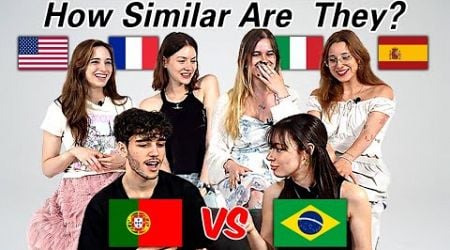 Portugal VS Brazil l Which Portuguese is Easier to Understand?(Brazil, Portugal, USA, Italy, France)