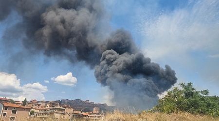 Authorities Prevent Wildfire in North Macedonia