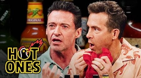 Ryan Reynolds and Hugh Jackman Go Claws Out While Eating Spicy Wings | Hot Ones