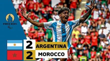 Cristian Medina Last Minute Goal | Argentina vs Morocco 2-2 Highlights | Paris 2024 Olympics Games