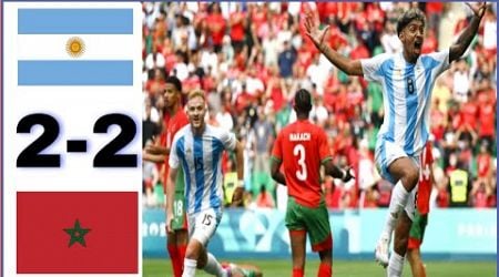 Argentina vs Morocco U23 (2-2), All Goals Results/Extended Highlights-2024 Cristian Medina Goal.