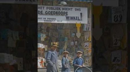 Amsterdam Storefront in 1931 - Restored Footage