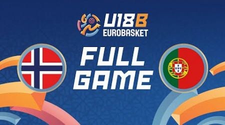 Group Phase | Norway v Portugal | Full Basketball Game | FIBA U18 EuroBasket 2024 Division B