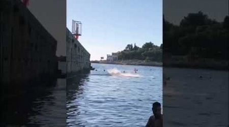 Dangerous jump at sea #travel #croatia #shortvideo #viralvideo