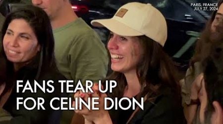 MOMENT Fans tear up while watching Celine Dion at Olympics opening ceremony